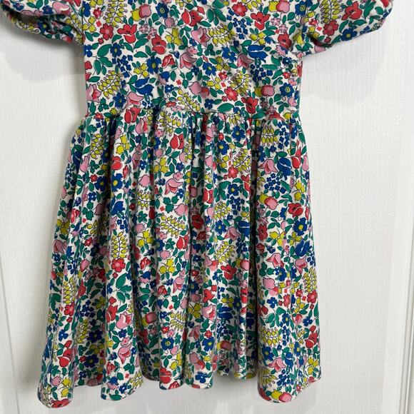 Mini Boden Floral Puff Sleeve Fit and Flare Dress Girl's Size 4-5 Years - Picture 2 of 6